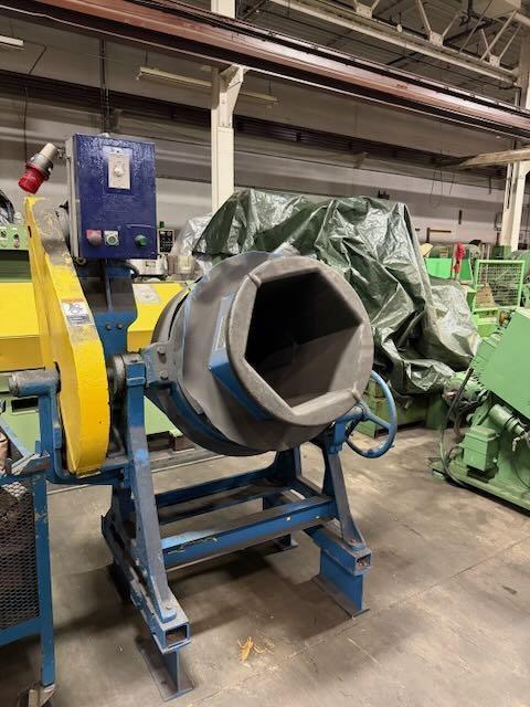 Polishing & Deburring Parts Tumbler, 17" opening x 45" deep rubber lined barrel, 1 HP, timer, 208-230/460 Volt - Image 2