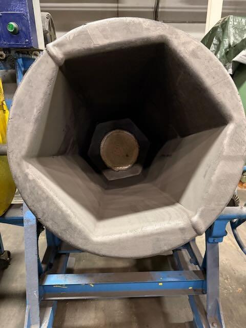Polishing & Deburring Parts Tumbler, 17" opening x 45" deep rubber lined barrel, 1 HP, timer, 208-230/460 Volt - Image 4