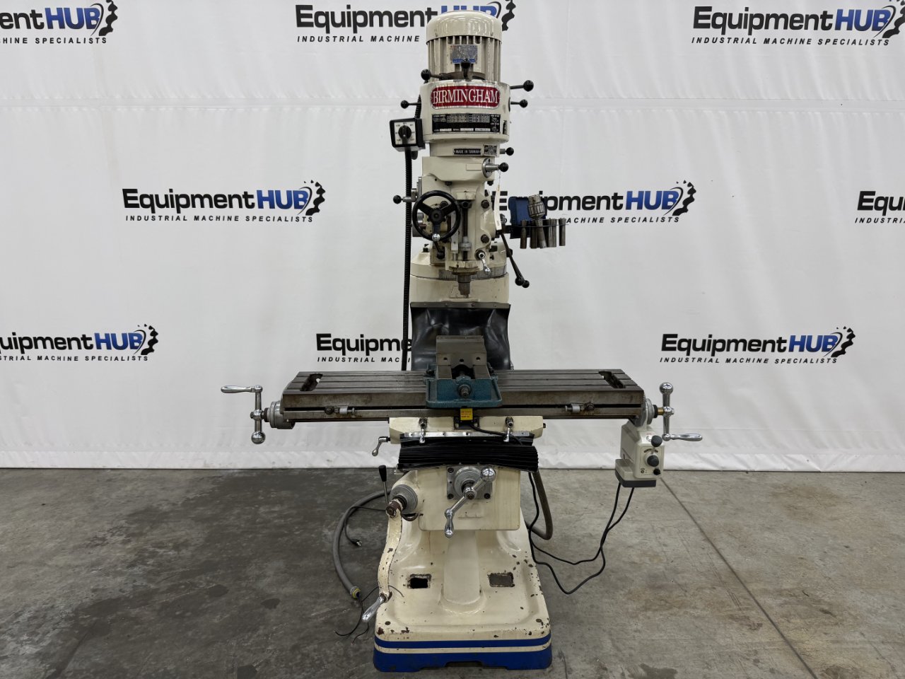 Birmingham #BPS-1642, vertical milling machine, 9" x42" table, 16" knee travel, R8 spindle, 90-5600 RPM, 3 - Image 1
