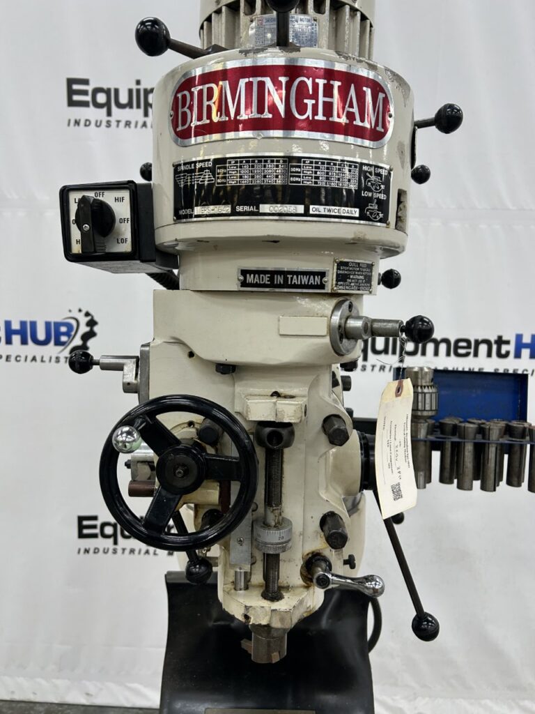 Birmingham #BPS-1642, vertical milling machine, 9" x42" table, 16" knee travel, R8 spindle, 90-5600 RPM, 3 - Image 9