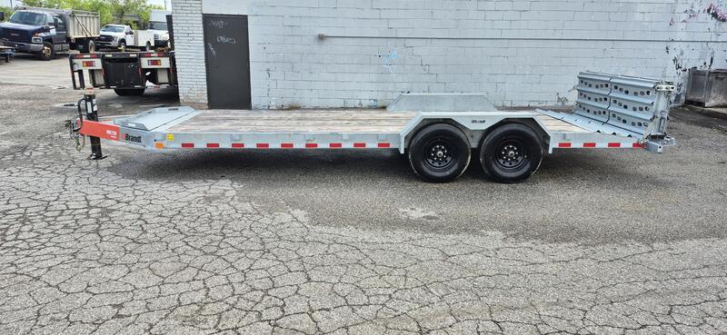 Brandt #UBE720, 7' x 20' galvanized equipment trailer, 14,000 lb., 11,550 lb. payload, tandem axle, 56" - Image 1
