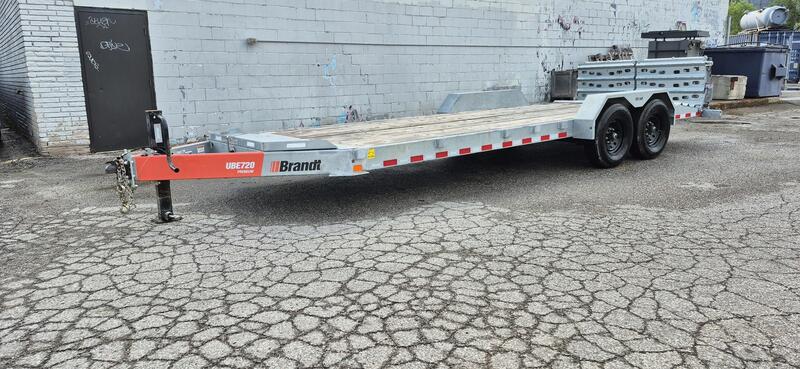 Brandt #UBE720, 7' x 20' galvanized equipment trailer, 14,000 lb., 11,550 lb. payload, tandem axle, 56" - Image 2