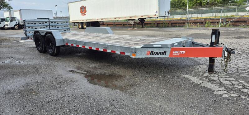 Brandt #UBE720, 7' x 20' galvanized equipment trailer, 14,000 lb., 11,550 lb. payload, tandem axle, 56" - Image 4