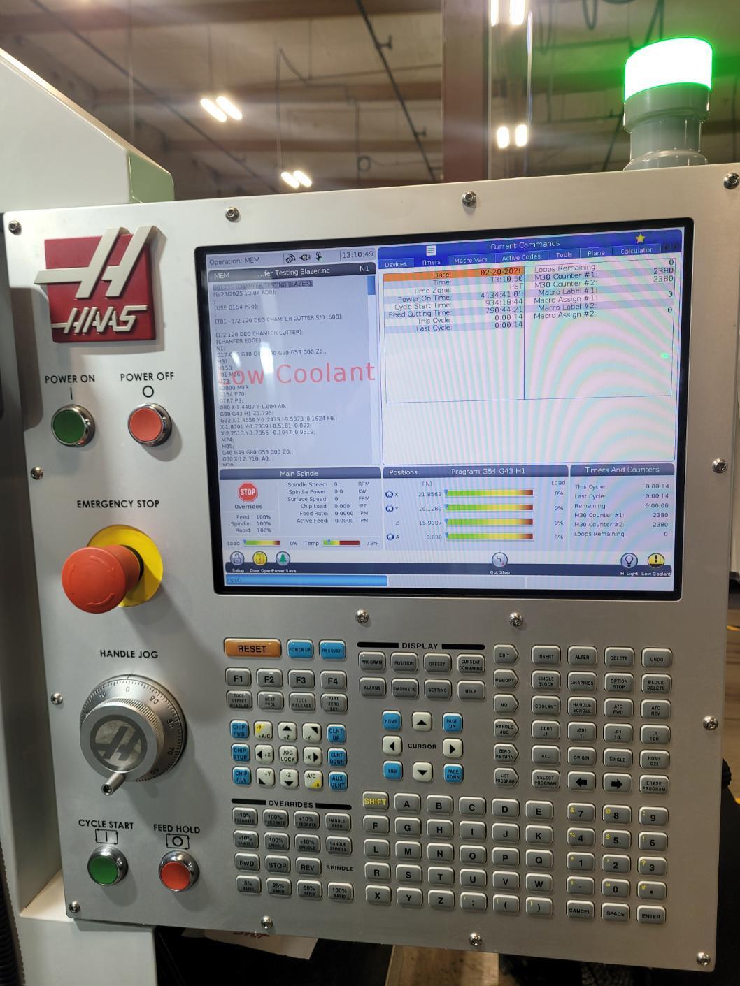 Haas #VF-3SS, CNC vertical machining center, 40" X, 20" Y, 25" Z, 12000 RPM, 24 automatic tool changer, CT40 - Image 5