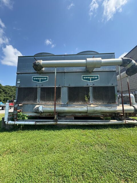 329 Ton, Evapco #AT-29-318, Two-Cell Cooling Tower, 81900 CFM, 15 HP fans, 2001 - Image 2