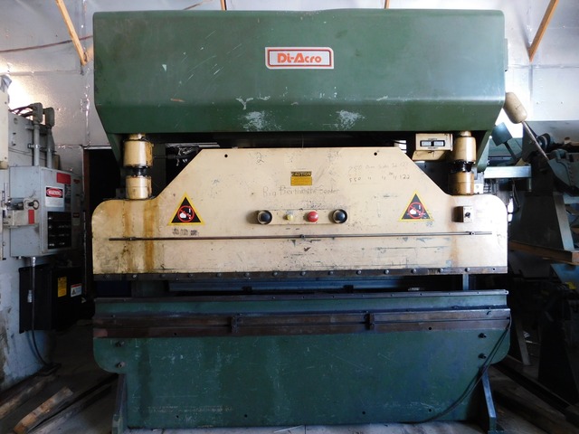 100 Ton, Diacro #Hydra-Power-100-10, CNC Hydraulic Press Brake, 10' overall, Hurco 6 CNC Backgauge - Image 1