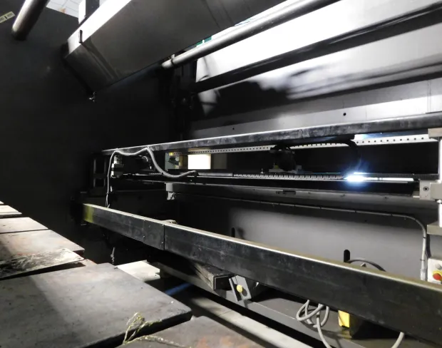 250 Ton, Piranha #Pro-II-250-12, CNC Hydraulic Press Brake, 12' overall, 124" between housing, 30 HP, Delem - Image 10