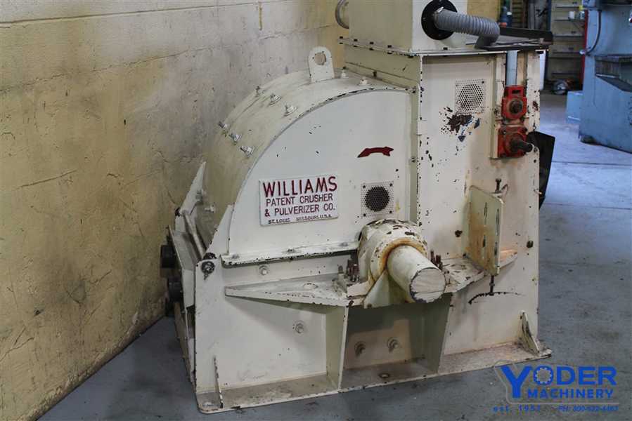 Williams #Meteor, hammermill, 26 PC, 40" x 26" opening, 250 HP, 1800 RPM, 1989, #58206 - Image 4