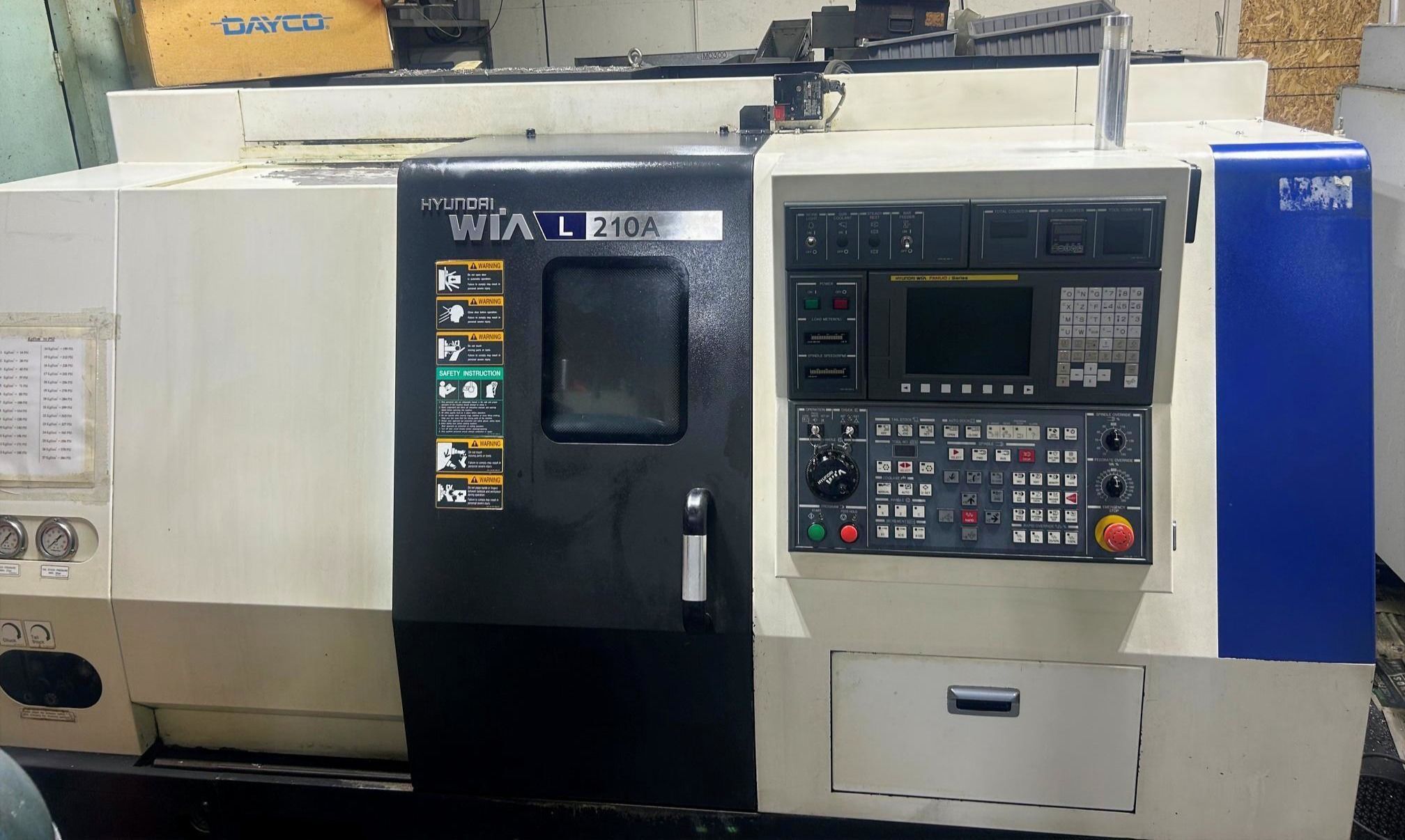 Hyundai Wia #L-210-A, CNC lathe, 21.7" swing, 13.8" diameter x 16.1" L max, 8" chuck, 2.5" bar, 20 HP, 4000 - Image 1