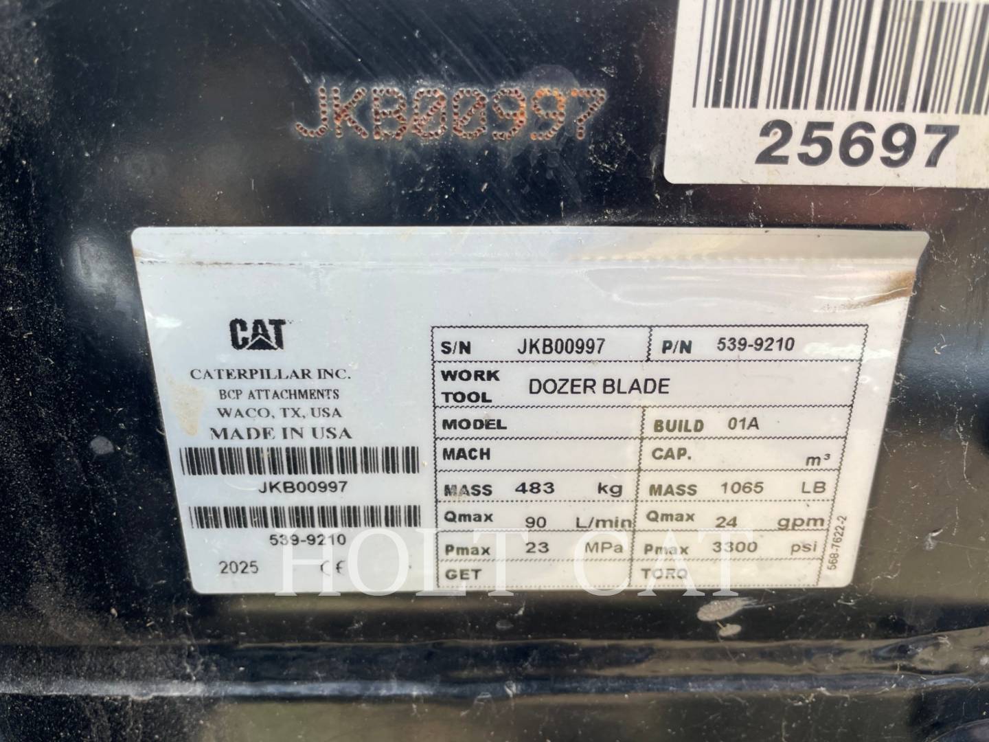 Caterpillar S DB92 SM, Blade, S/N: JKB00997, 2025 - Image 5