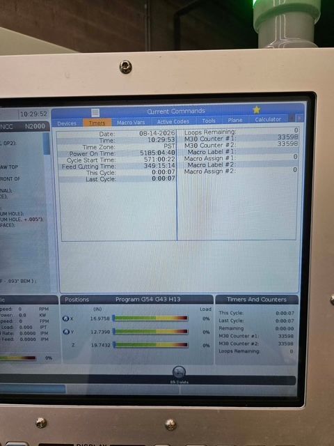 Haas #VF-3SS, CNC vertical machining center, 30 automatic tool changer, 40" X, 20" Y, 25" Z, 12000 RPM, #40 - Image 1