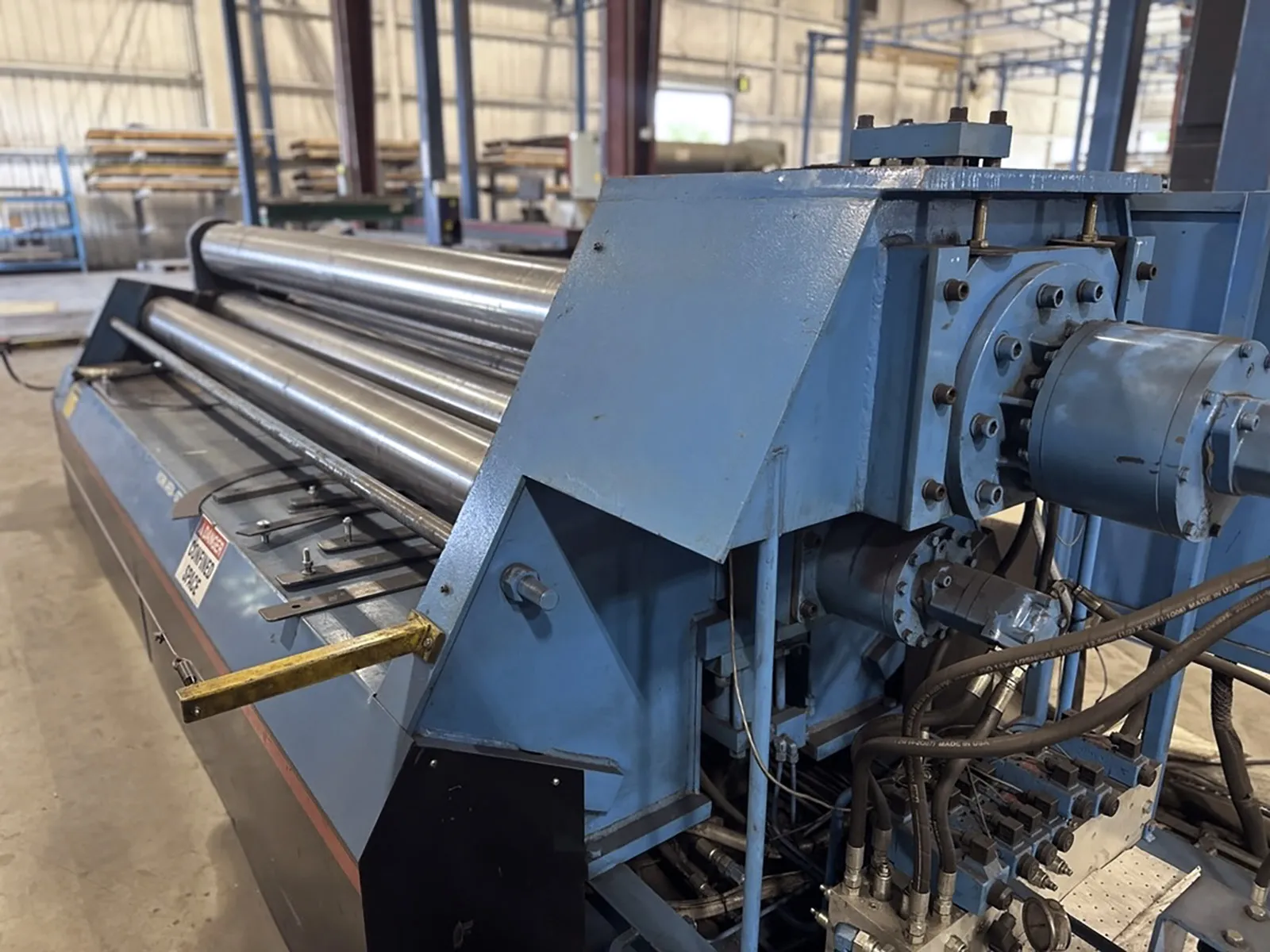12'-2" Bertsch #2512, hydraulic 4-roll plate bending roll, 9" top & pinch roll diameter, 7.5" side roll - Image 3