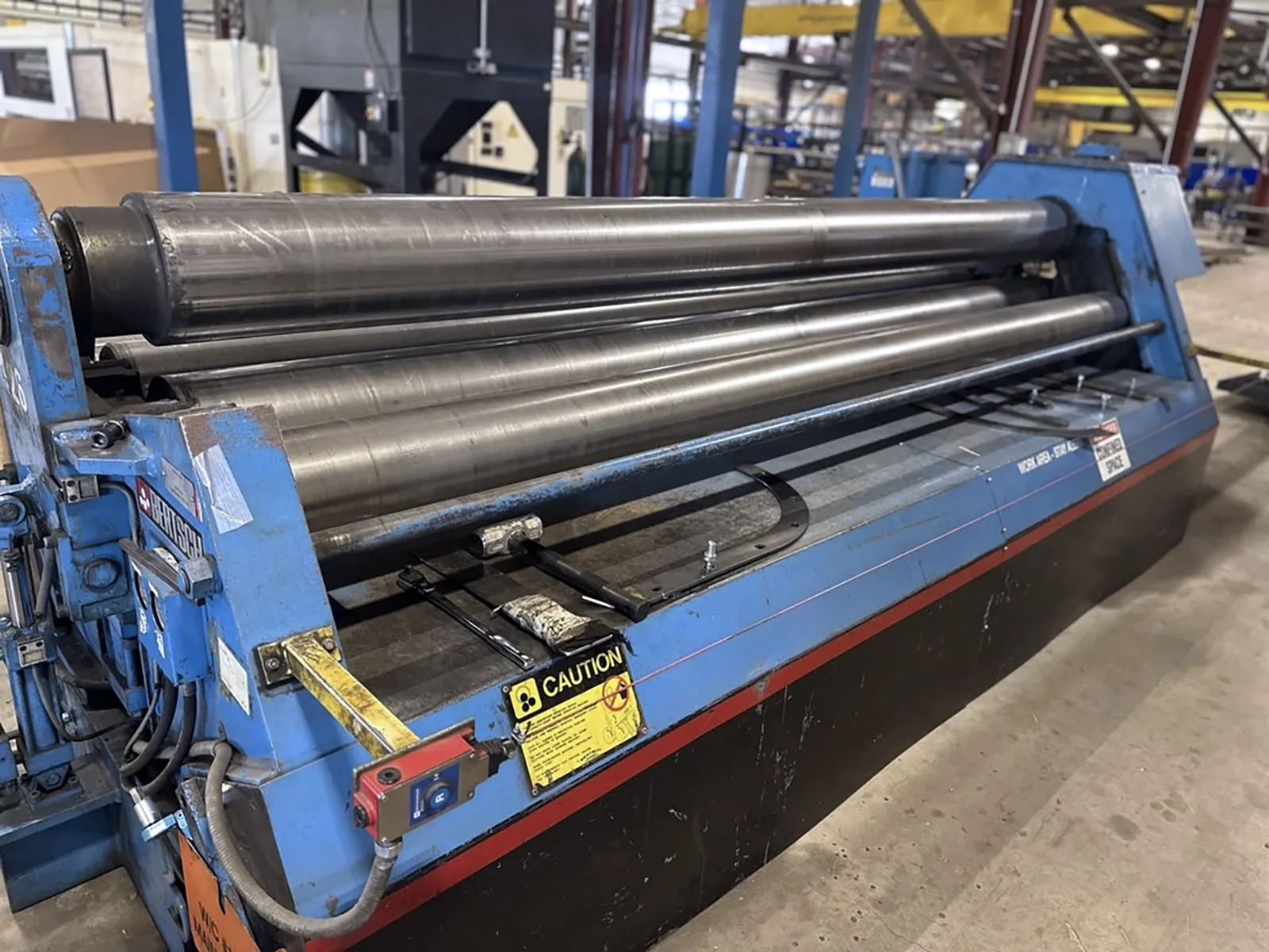 12'-2" Bertsch #2512, hydraulic 4-roll plate bending roll, 9" top & pinch roll diameter, 7.5" side roll - Image 4