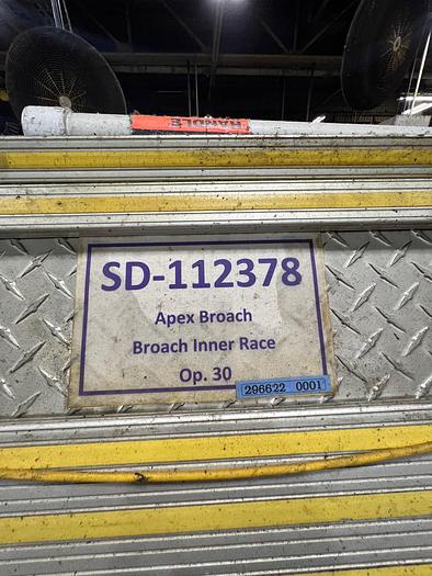 9 Ton x 48" stroke, Apex #9-Ton-48, Horizontal Hydraulic Broaching Machine, Chip Conveyor - Image 7