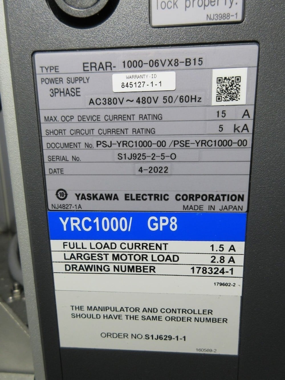 Yaskawa, YR-1-06VX8-A00, bottle packing robot system, 2022 - Image 8