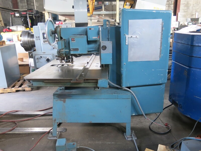 20 Ton, Roper Whitney #ARLT-231, deep throat punch press, w/ gauging table, 2" stroke - Image 7
