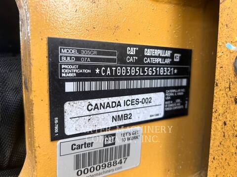 Caterpillar 305-07 ACB, 115 hours, S/N: 5G510321, 2025 - Image 6