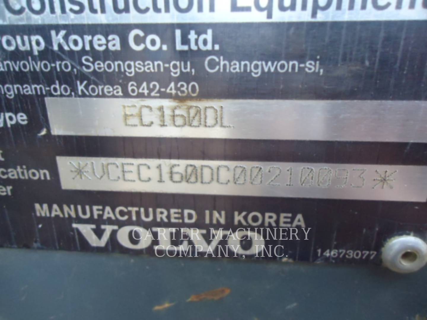 Volvo EC160DL, 2595 hours, S/N: VCEC160DC00210093, 2015 - Image 6