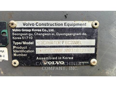 Volvo Construction Equipment EC200EL, 6700 hours, S/N: VCEC200EJ00310123, 2019 - Image 6