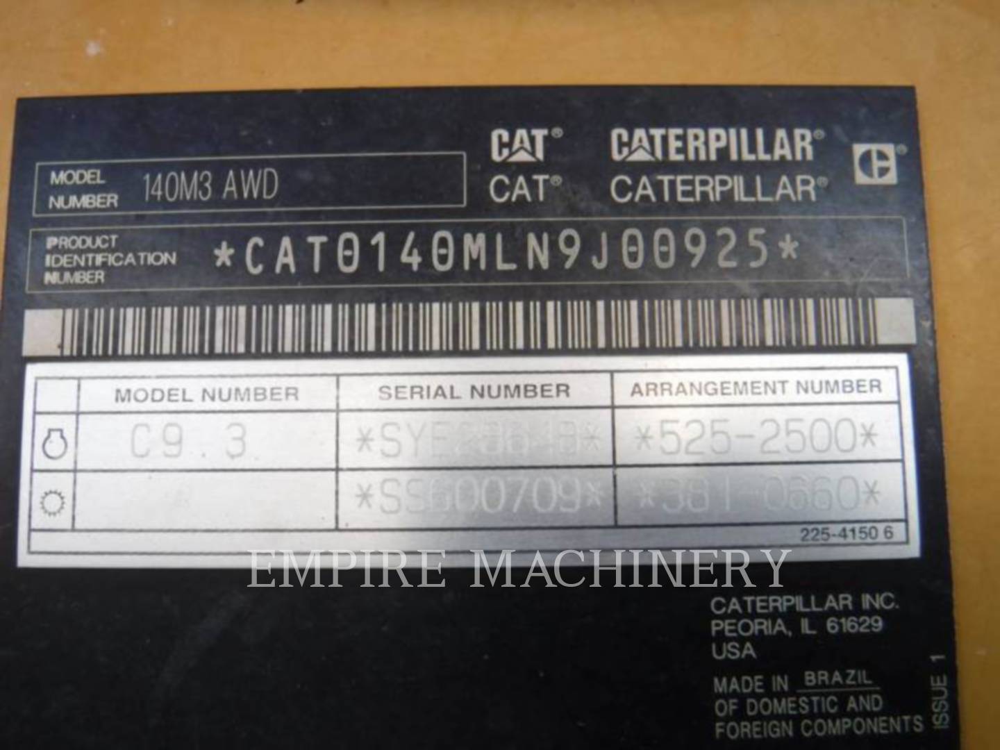 Caterpillar 140M3 AWD, Motor Grader, 9569 hours, S/N: N9J00925, 2018 - Image 4