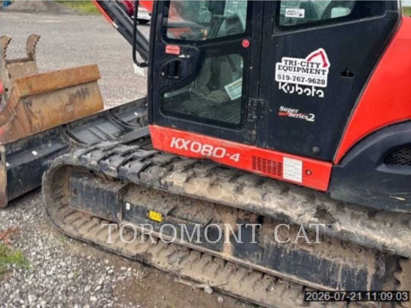 Kubota Tractor Corporation KX080, Mini Excavator, 1346 hours, S/N: KBCDZ84CEM3M12971, 2022 - Image 8