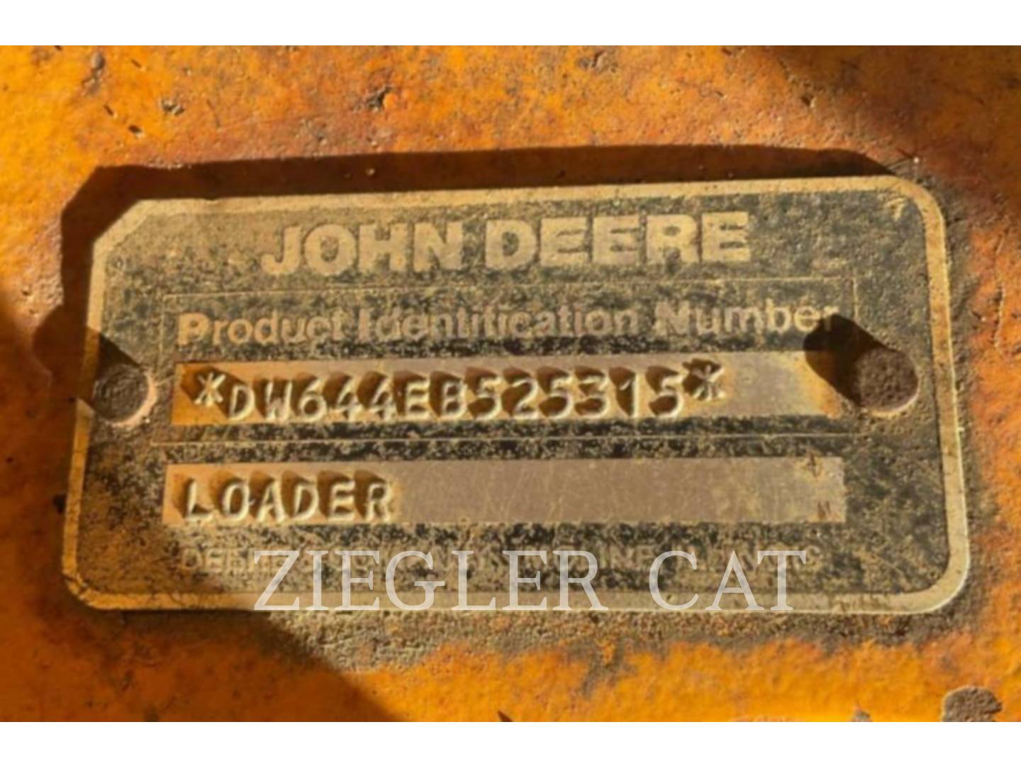 Deere & Co. 644E, Wheel Loader, 20644 hours, S/N: DW644EB525315, 1989 - Image 6