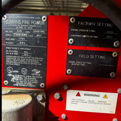 3500 GPM @ 231' TDH, Clarke #JW6H-UF60, Fire Pump, John Deere Diesel Engine, 654 Hours, (4 available) - Image 8