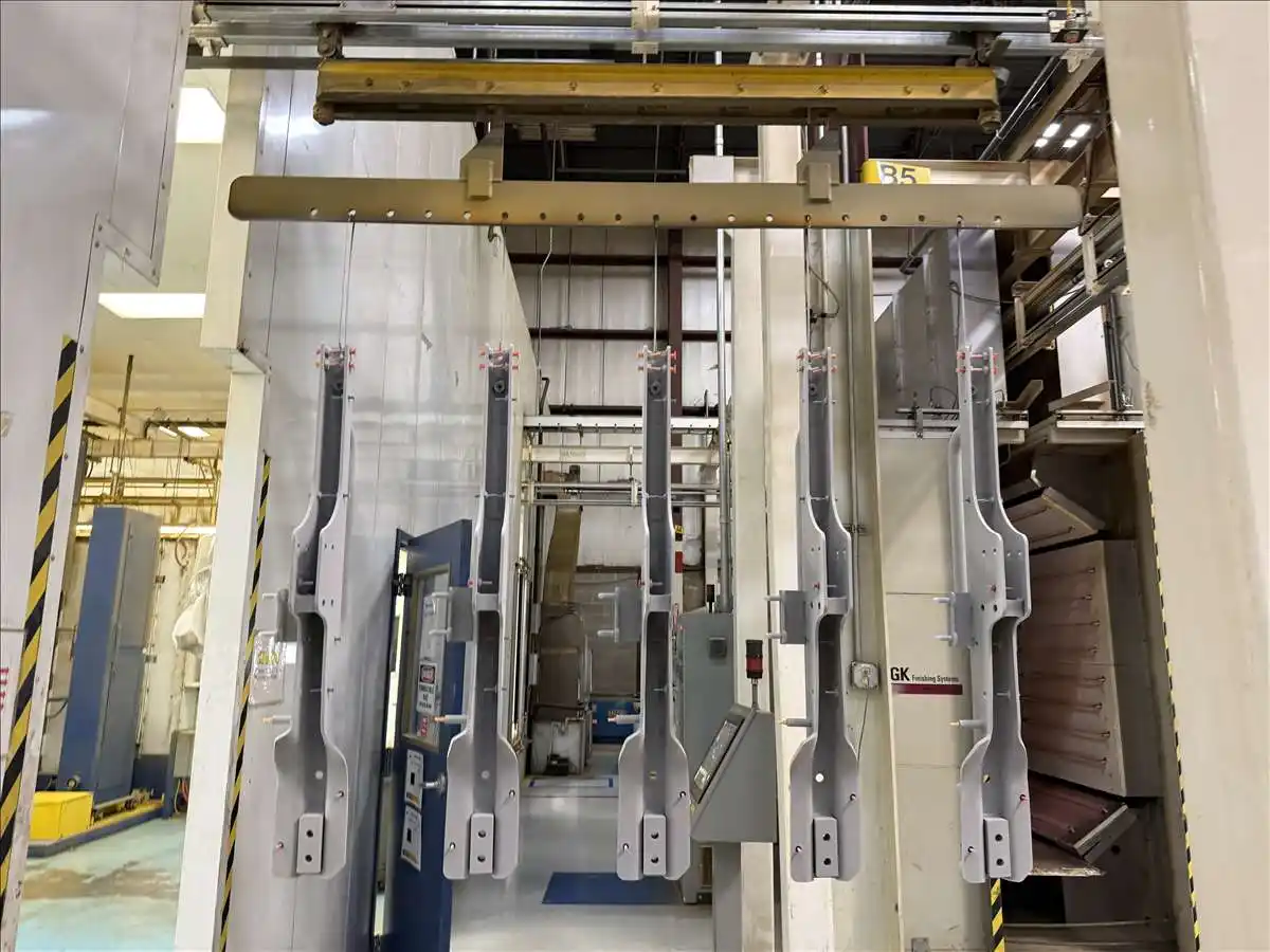 36" x 72" opening, Midwest Finishing Systems, overhead conveyor paint line, 15 stations, 26 load bars, 400 - Image 4