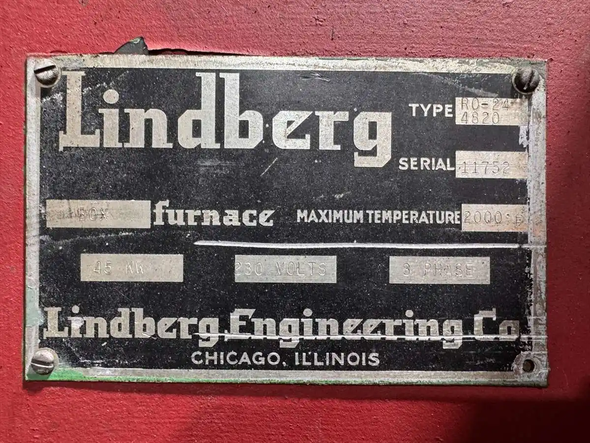 Lindberg #RO-24-4820, electric box furnace, 2000°F max., 45 KW - Image 7