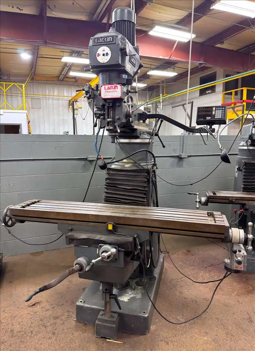 Lagun, vertical knee mill, 11" x 58" power feed table, 4 HP, Sony Millman 2-Axis digital read out - Image 1