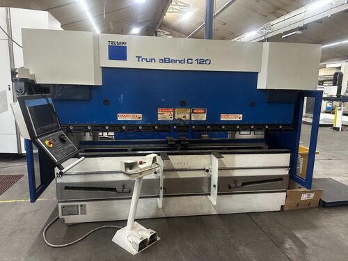 132 Ton, Trumpf #Trumabend-C120, CNC press brake, 10.2'OA, 106" between housing, 8" stroke, 16.5" throat - Image 1