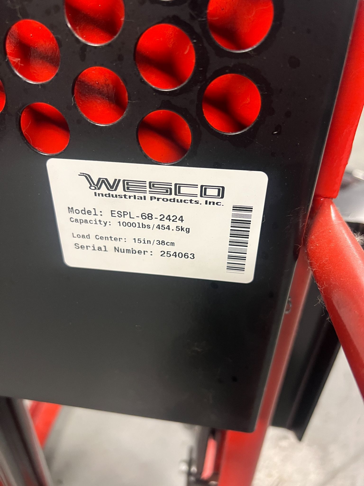1000 lb. Wesco, die lift cart - Image 2