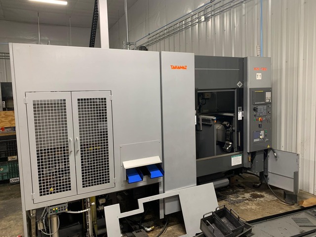 Takamaz #XW-130, Twin Spindle CNC Lathe, 15 HP, 4000 RPM, (2) 8-station turrets, Takamaz GTH150 gantry - Image 2