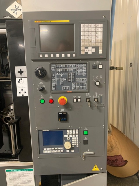 Takamaz #XW-130, Twin Spindle CNC Lathe, 15 HP, 4000 RPM, (2) 8-station turrets, Takamaz GTH150 gantry - Image 4