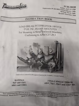 600 Amp. Continental, 15 KV Load Interrupter Switch, Nema 3R, new - Image 7
