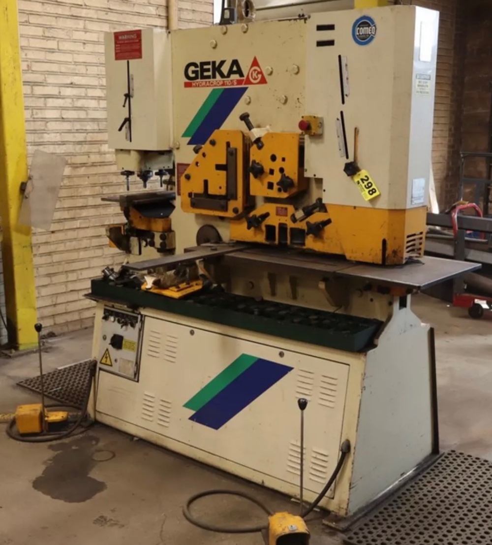 6" x 6" x 1/2" Geka Model 110/S, Notcher, Section Shear, Touch & Cut Gauge, New 2000, Tag #16446 - Image 1