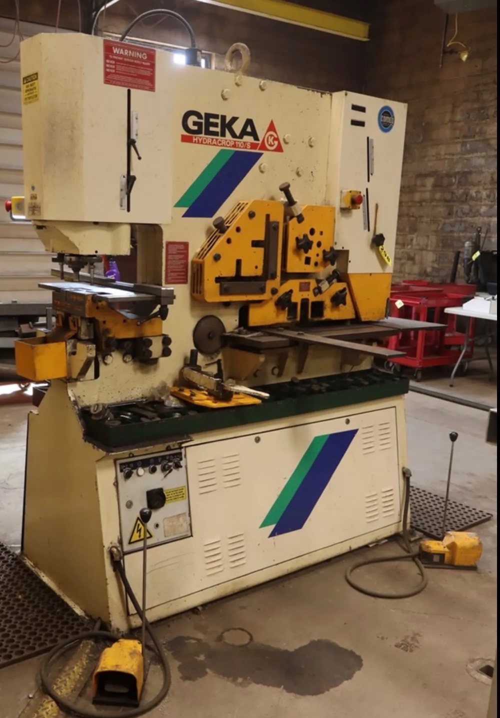 6" x 6" x 1/2" Geka Model 110/S, Notcher, Section Shear, Touch & Cut Gauge, New 2000, Tag #16446 - Image 3