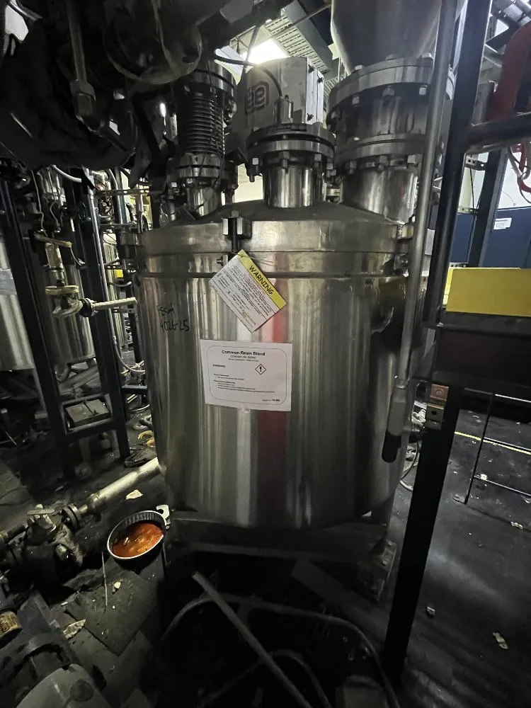 175 Gallon Lee, Double Motion Vacuum Kettle, 304 Stainless Steel, 48" diameter X 22" Straight Side, 20 PSI @ - Image 4