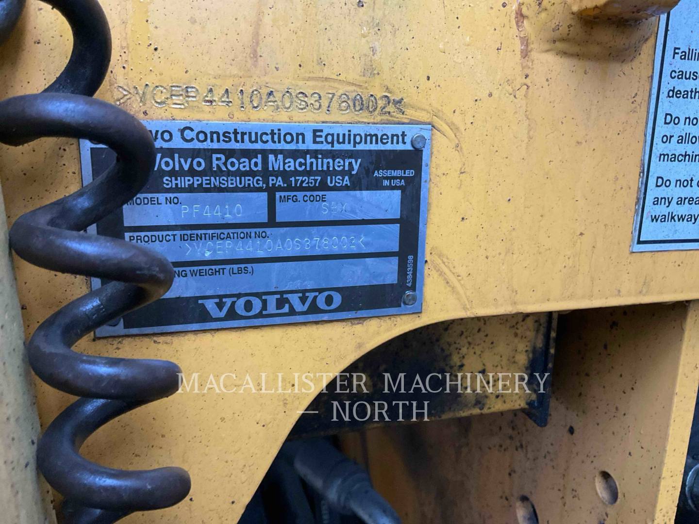 Volvo Construction Equipment PF4410, Asphalt Paver, 5007 hours, S/N: VCEP4410A0S378002, 2103 - Image 7