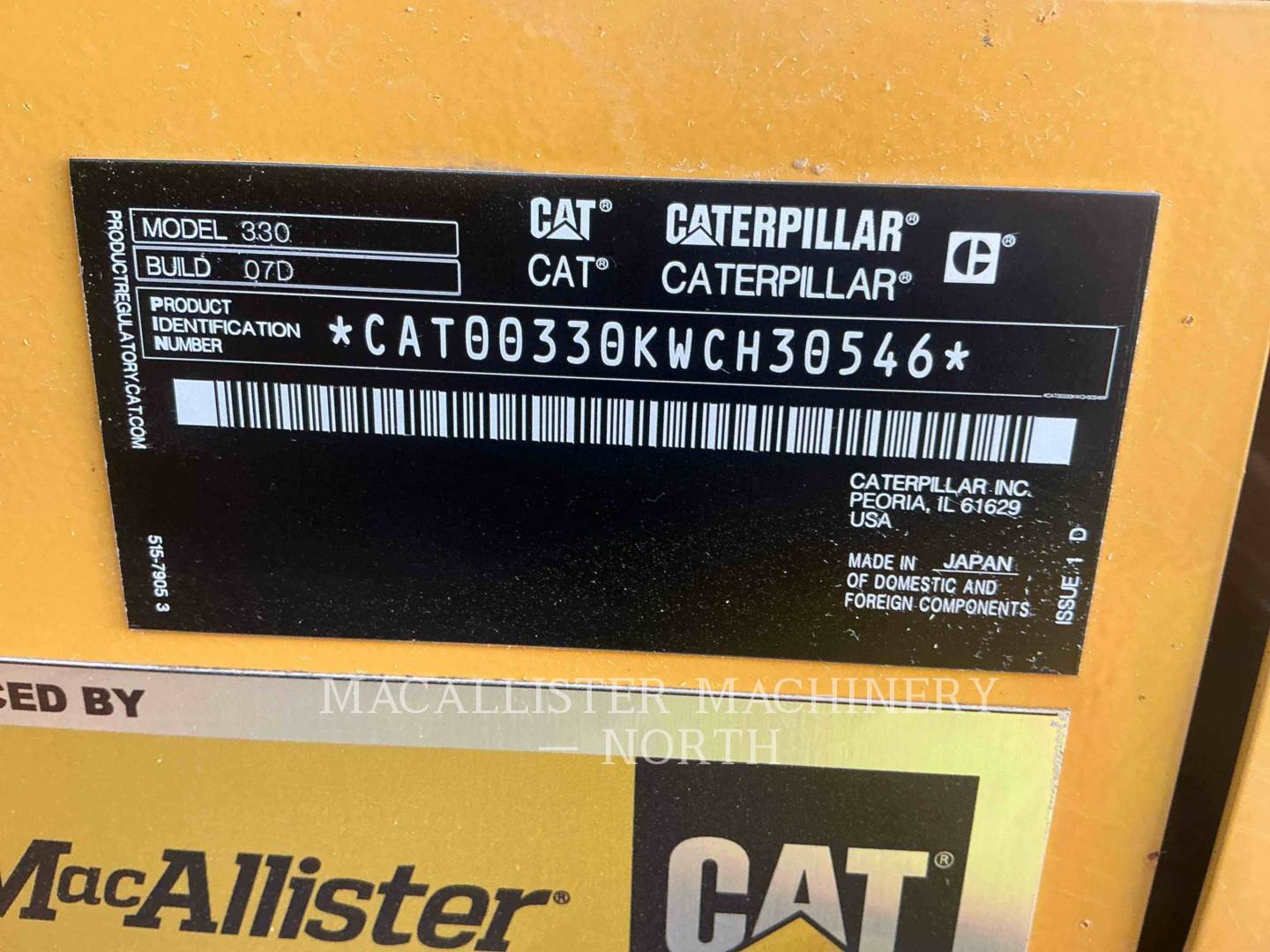 Caterpillar 330 PQZ1, Excavator, 3193 hours, S/N: WCH30546, 2023 - Image 6