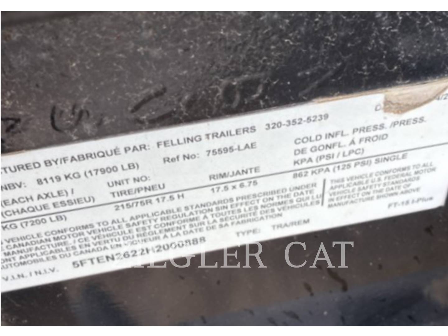 Felling FT15, Trailer, S/N: 5FTEM2622H2000888, 2016 - Image 8