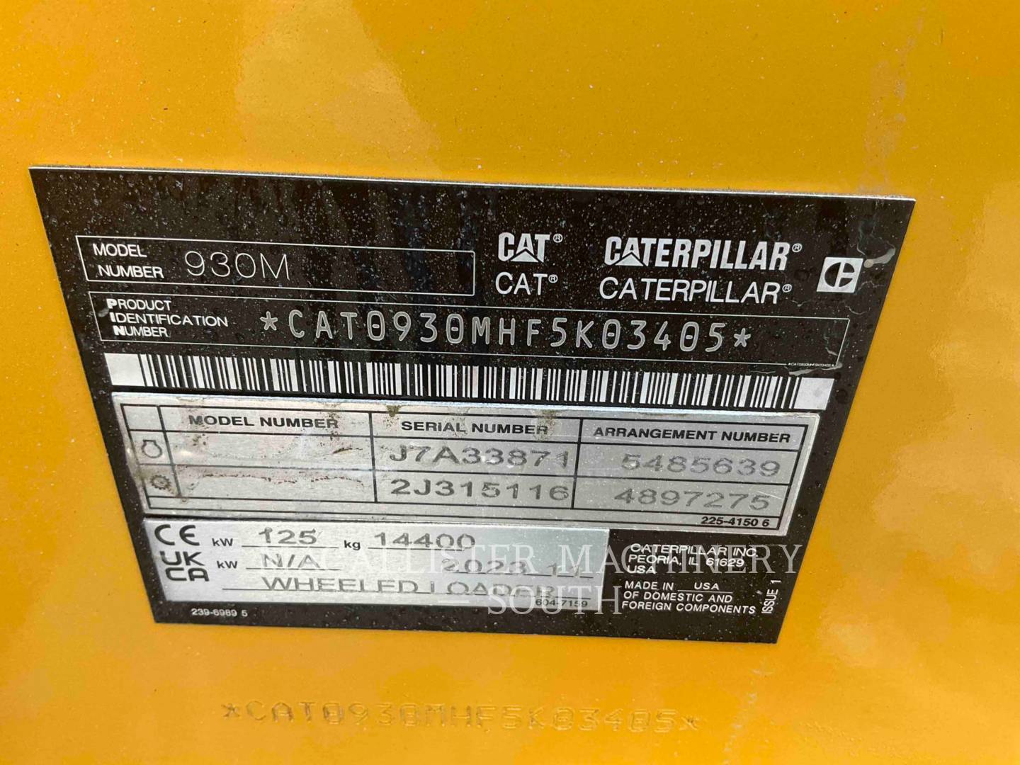 Cat 930M, Wheel Loader, 8 hours, S/N: F5K03405, 2023 - Image 6