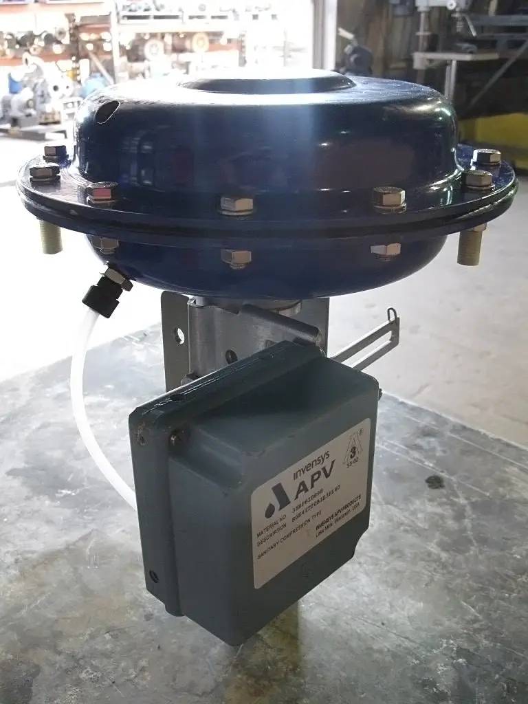 2" APV #RGE41-2/40-LD-MFS, Pneumatic Control Valve, Eckardt #SRP-981 positioner, 90 psi max. supply air - Image 7