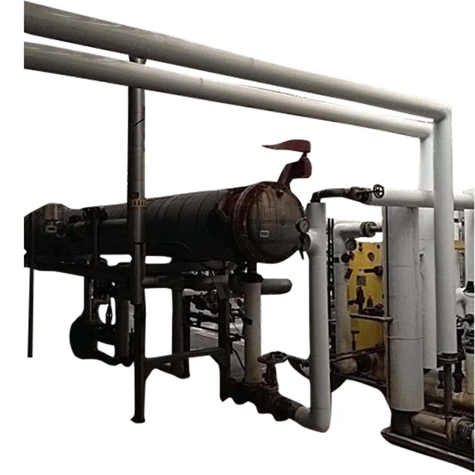 Sterilizer Heat Exchanger Set, tube-in-tube, 100 psi @ 650°F, 22" diameter x 20' L, bottom steam trap, 1993 - Image 2