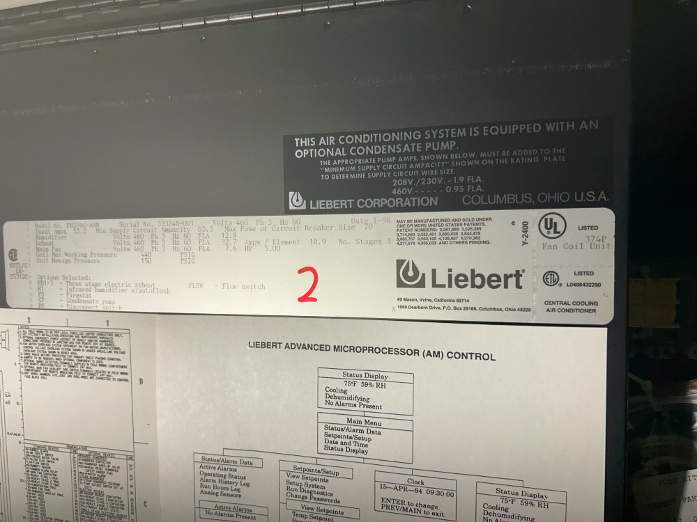 Liebert Deluxe System 3 Precision Air Conditioning System (Chilled Water Floor-Mount CRAC Unit) [ camped - Image 2
