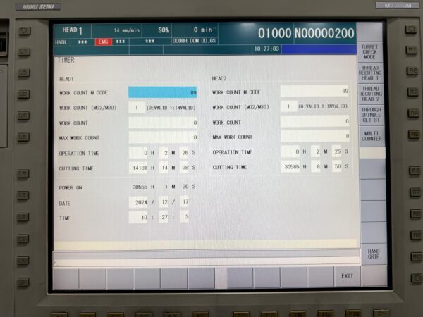 Mori Seiki #NZX2500/600L, twin turret CNC lathe, 28.66" machining length, 14.4" turning diameter, 10" chuck - Image 5