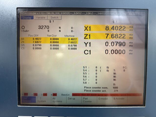 Traub #TNL-26, CNC swiss lathe, 1.024" bar capacity, 9.842" machining length, 8,000 RPM, 34 tool stations - Image 7