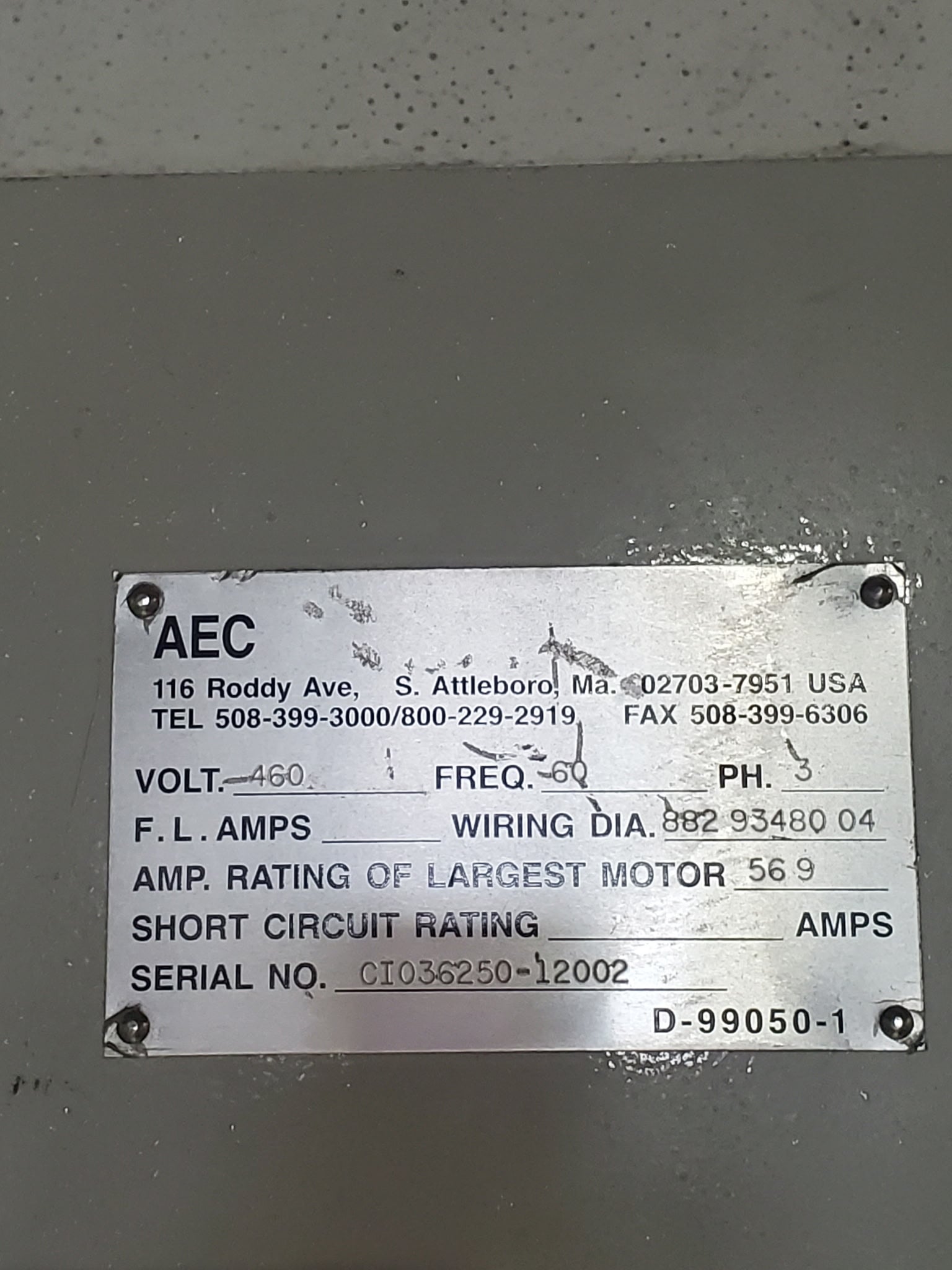 18" x 20" AEC #1820, industrial plastic granulator grinder, 50 HP, 460 V., 3-phase - Image 5