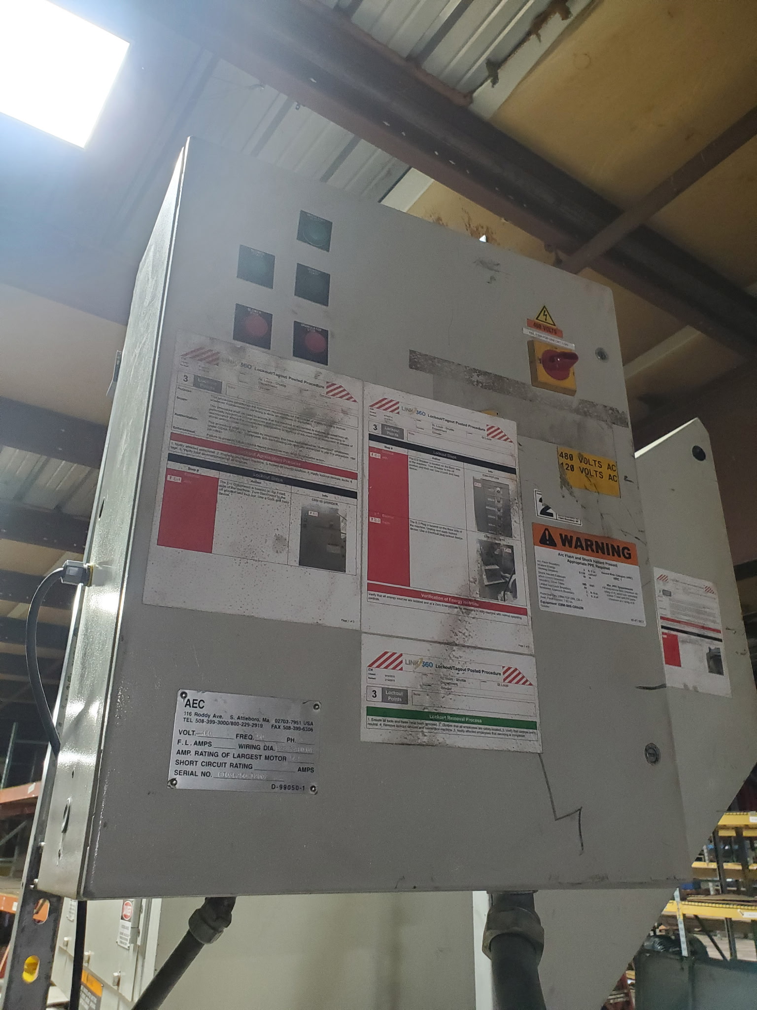 18" x 20" AEC #1820, industrial plastic granulator grinder, 50 HP, 460 V., 3-phase - Image 9