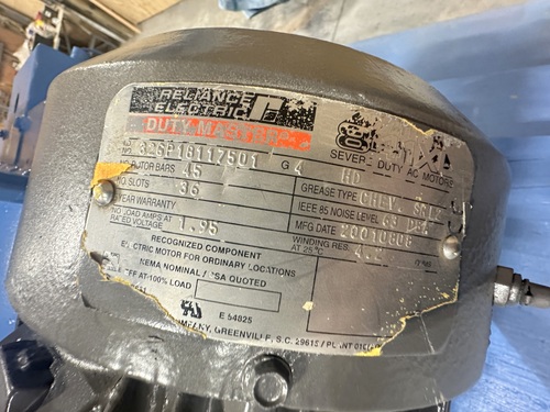 10" x 20" Allied Blower, Rotary Airlock Valve, rubber tip metal wheel, 3 HP Reliance 841 XL severe duty - Image 10